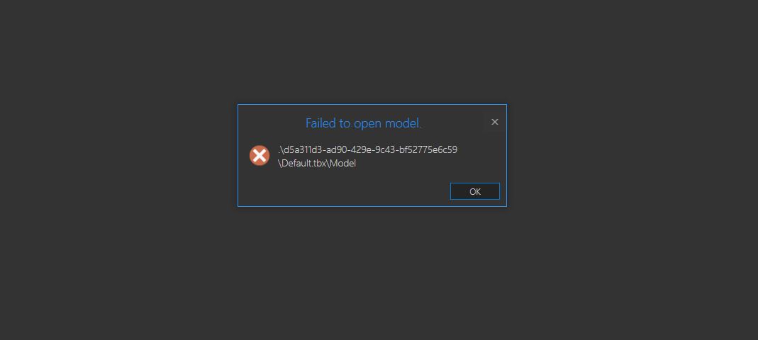 failed to open model